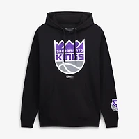 Sweat à capuche en polaire noir Mitchell & Ness pour homme