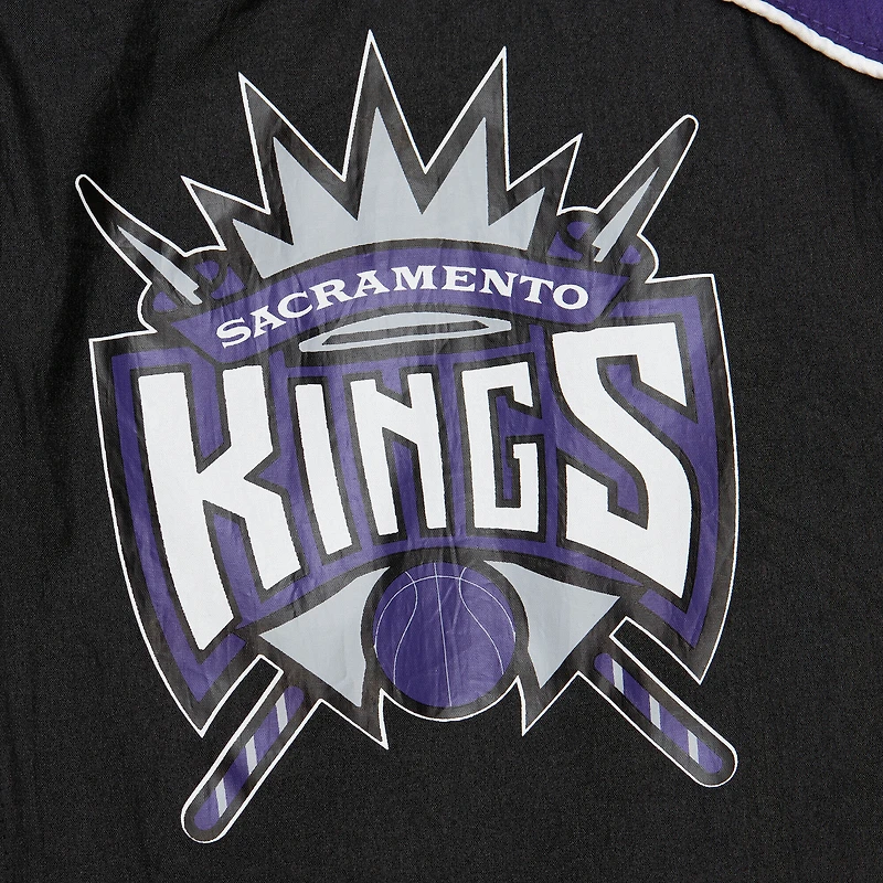 Veste coupe-vent entièrement zippée noire pour homme Mitchell & Ness Hardwood Classics Big Shot des Sacramento Kings