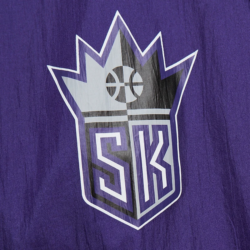 Veste coupe-vent entièrement zippée noire pour homme Mitchell & Ness Hardwood Classics Big Shot des Sacramento Kings