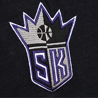 T-shirt noir à appliqués en feutre Hardwood Classics pour homme Mitchell & Ness Sacramento Kings