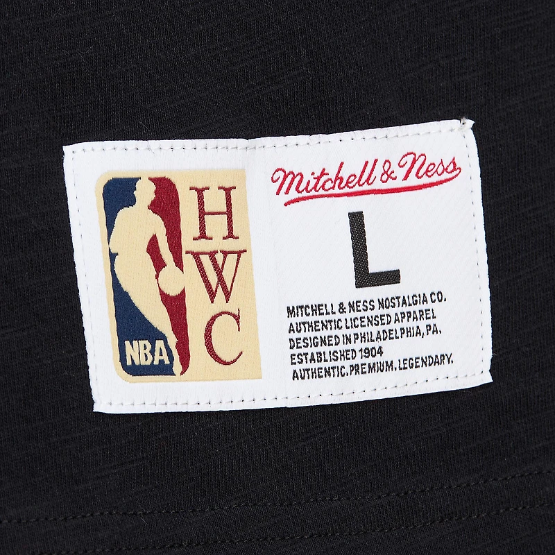 T-shirt noir à appliqués en feutre Hardwood Classics pour homme Mitchell & Ness Sacramento Kings
