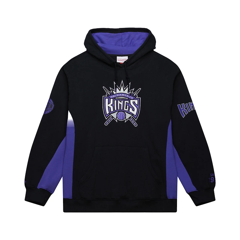Sweat à capuche en polaire noir Mitchell & Ness Sacramento Kings Hardwood Classics Team Origins pour homme