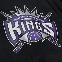 Veste coupe-vent à capuche entièrement zippée Mitchell & Ness noire Sacramento Kings Playmaker pour homme