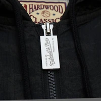 Veste coupe-vent à capuche entièrement zippée Mitchell & Ness noire Sacramento Kings Playmaker pour homme