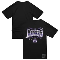 Men's Mitchell & Ness  Black Sacramento Kings Worldwide Collection Glow Up T-Shirt