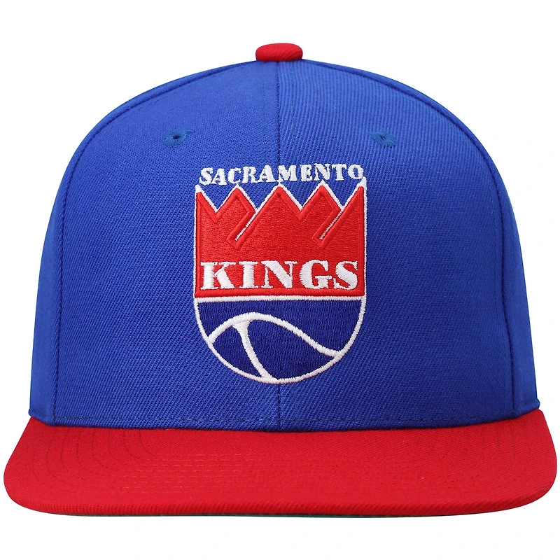 Men's Mitchell & Ness Blue/Red Sacramento Kings Hardwood Classics Team Two-Tone 2.0 Snapback Hat