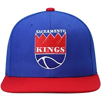 Men's Mitchell & Ness Blue/Red Sacramento Kings Hardwood Classics Team Two-Tone 2.0 Snapback Hat