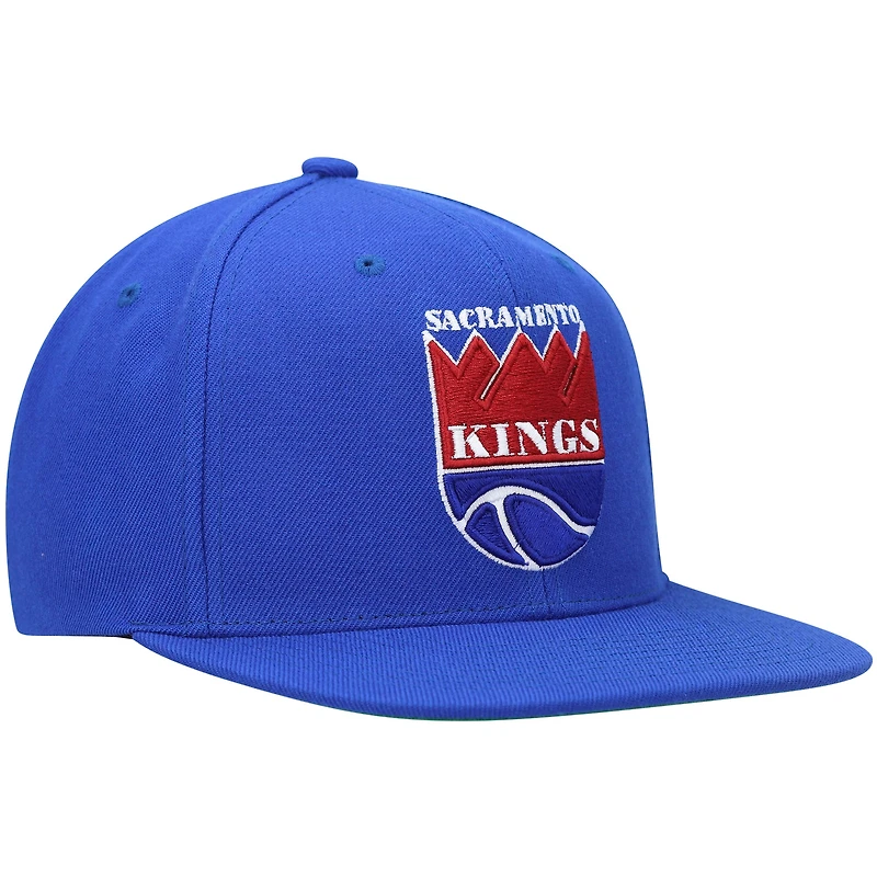 Men's Mitchell & Ness Blue Sacramento Kings Hardwood Classics Team Ground 2.0 Snapback Hat
