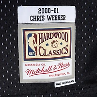 Men's Mitchell & Ness Chris Webber Purple/Black Sacramento Kings Hardwood Classics 2000/01 Split Swingman Jersey