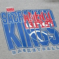 Sweat-shirt à capuche All Over 4.0 gris chiné pour homme des Sacramento Kings de Mitchell & Ness Hardwood Classics
