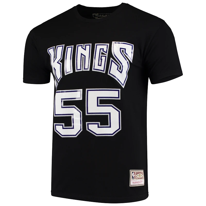 Men's Mitchell & Ness Jason Williams Black Sacramento Kings Hardwood Classics Team Name Number T-Shirt
