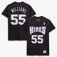 T-shirt noir avec nom et numéro de l'équipe Mitchell & Ness Jason Williams des Sacramento Kings Hardwood Classics pour hommes