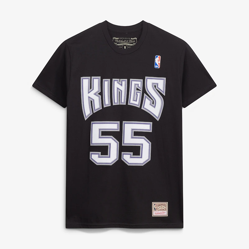 T-shirt noir avec nom et numéro de l'équipe Mitchell & Ness Jason Williams des Sacramento Kings Hardwood Classics pour hommes