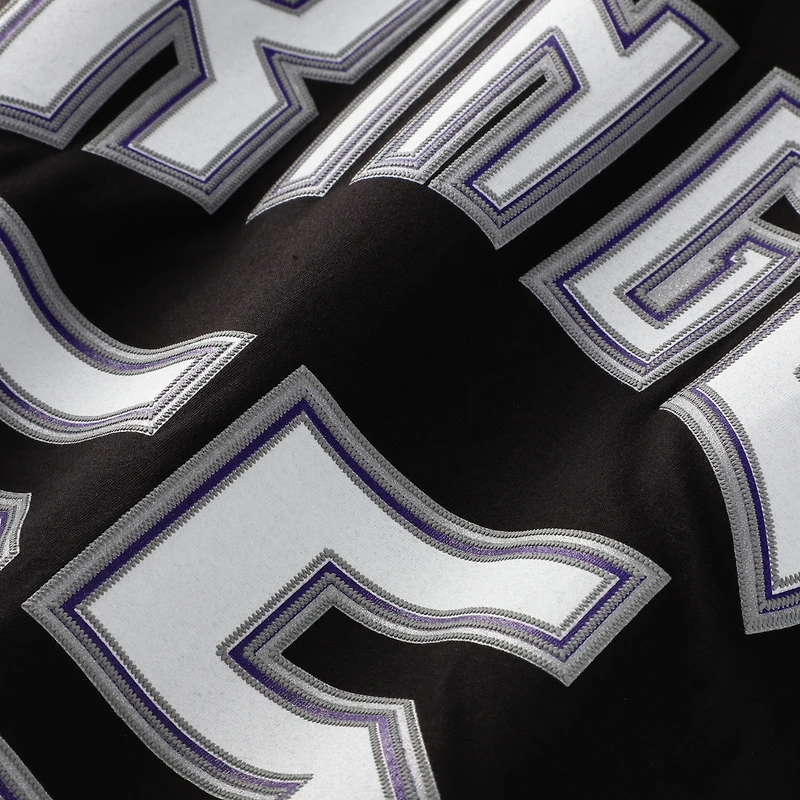 Men's Mitchell & Ness Jason Williams Black Sacramento Kings Hardwood Classics Team Name Number T-Shirt