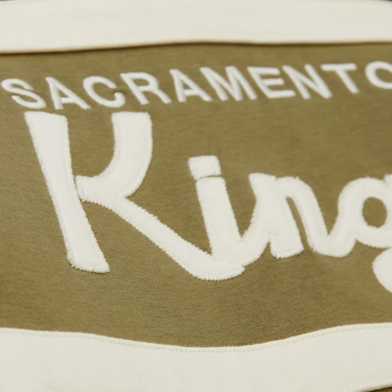 Men's Mitchell & Ness Olive/Black Sacramento Kings Double Clutch Head Coach Hoodie