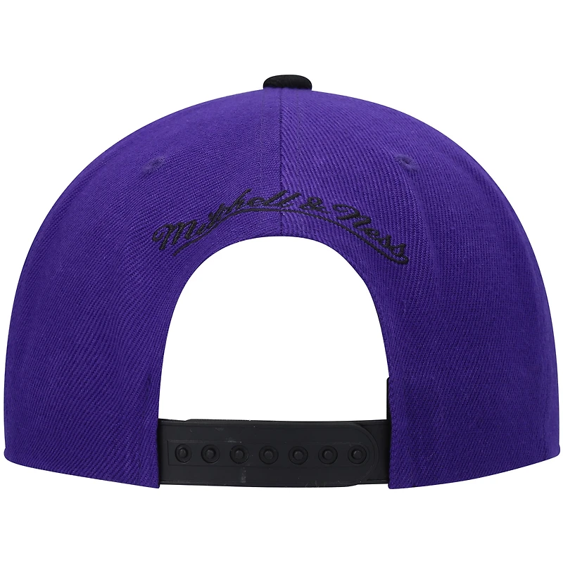Casquette Snapback Sacramento Kings Hardwood Classics pour homme Mitchell & Ness violet/noir