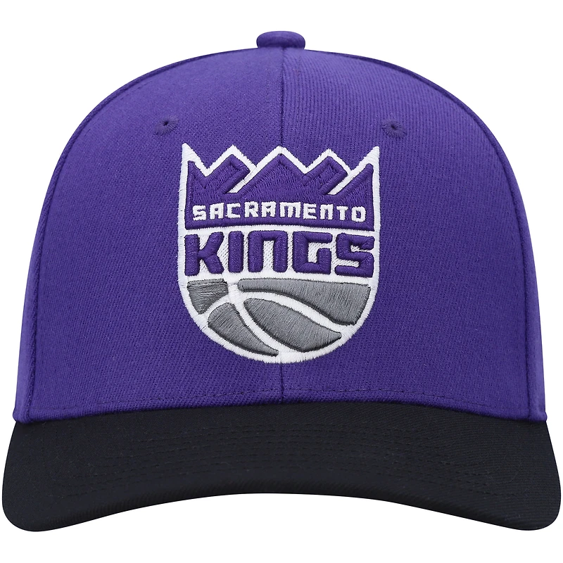 Men's Mitchell & Ness Purple/Black Sacramento Kings MVP Team Two-Tone 2.0 Stretch-Snapback Hat