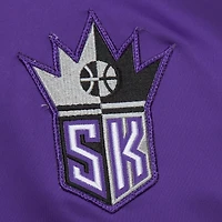 Men's Mitchell & Ness Purple Sacramento Kings Hardwood Classics Nights Team Leader Satin Full-Zip Jacket