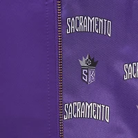 Men's Mitchell & Ness Purple Sacramento Kings Hardwood Classics Nights Team Leader Satin Full-Zip Jacket