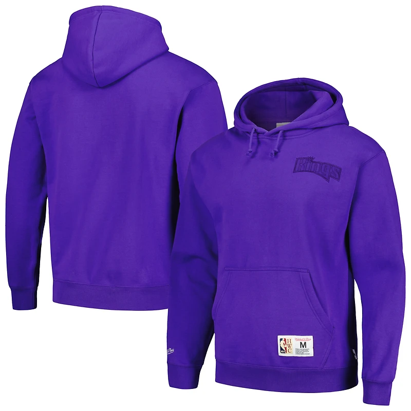 Sweat à capuche ton sur pour homme Mitchell & Ness Sacramento Kings Hardwood Classics violet