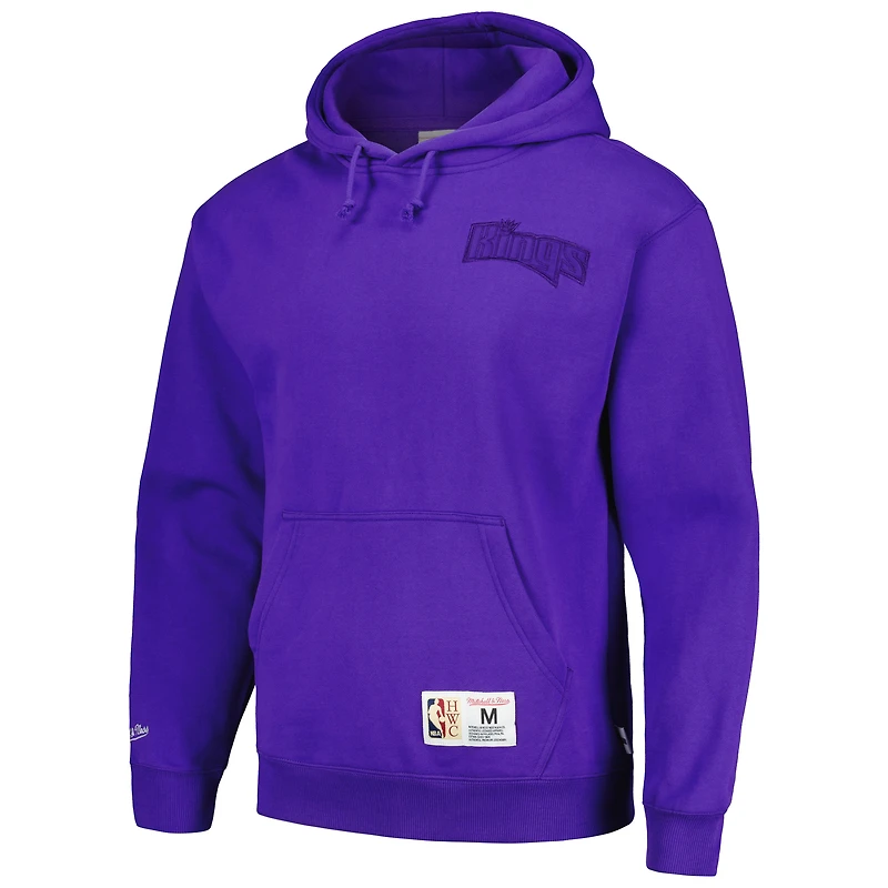 Sweat à capuche ton sur pour homme Mitchell & Ness Sacramento Kings Hardwood Classics violet