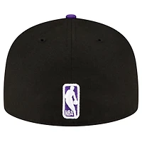 Men's New Era Black/Purple Sacramento Kings 2-Tone 59FIFTY Fitted Hat