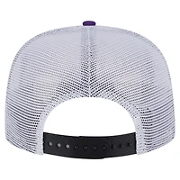 Men's New Era Black/Purple Sacramento Kings Throwback Dye Golfer Snapback Hat