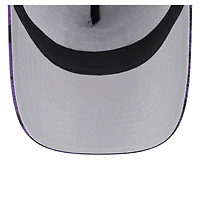 Men's New Era Black/Purple Sacramento Kings Tip Off A-Frame Trucker 9FORTY Adjustable Hat