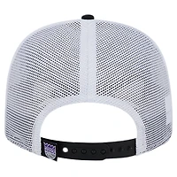 Men's New Era Black/White Sacramento Kings Trucker 9SEVENTY COOLERA Stretch-Snap Hat