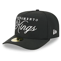 Casquette ajustée A-Frame 59FIFTY noire New Era pour homme, Sacramento Kings, draft NBA 2025