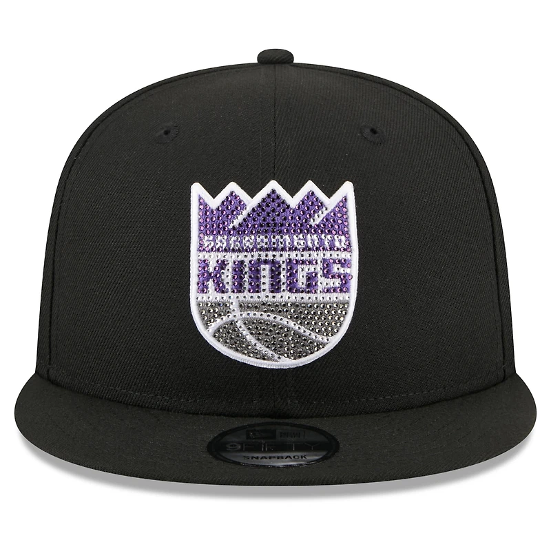 Men's New Era Black Sacramento Kings 2026 NBA Draft Crystal 9FIFTY Snapback Hat
