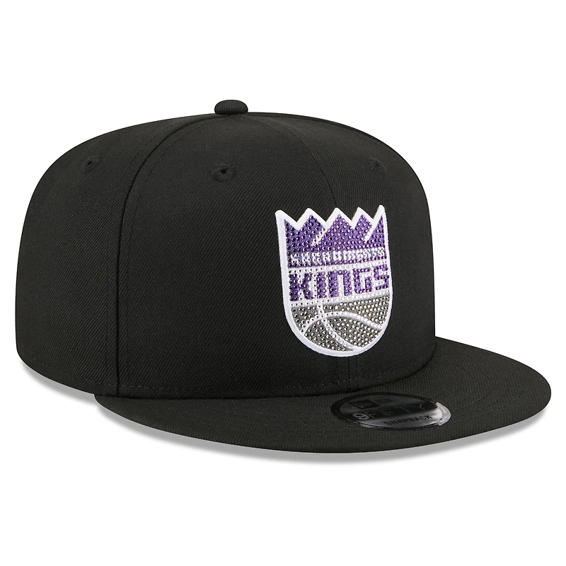Men's New Era Black Sacramento Kings 2026 NBA Draft Crystal 9FIFTY Snapback Hat