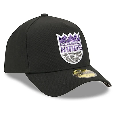 Men's New Era Black Sacramento Kings 2026 NBA Draft On-Stage Crystal A-Frame 59FORTY Fitted Hat