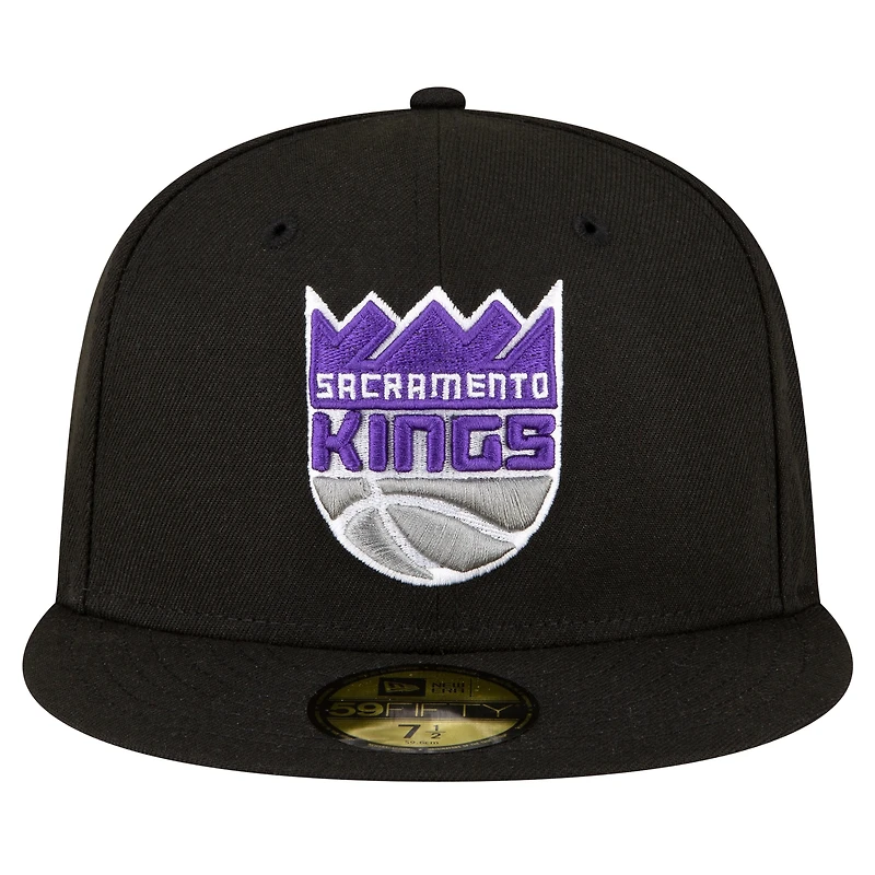 Casquette ajustée 59FIFTY noire des Sacramento Kings New Era pour hommes
