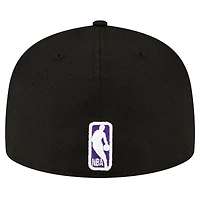 Men's New Era Black Sacramento Kings 59FIFTY Fitted Hat