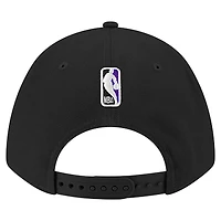 Casquette ajustable New Era noire Sacramento Kings 9FORTY Stock M-Crown pour homme