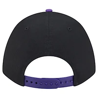 Men's New Era  Black Sacramento Kings Bold Arch COOLERA 9FORTY A-Frame M-Crown Adjustable Hat