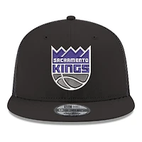 Casquette snapback New Era 9FIFTY noire Sacramento Kings Core Logo Meshback pour homme