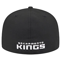 Men's New Era  Black Sacramento Kings Deceptor 59FIFTY Fitted Hat
