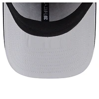 Men's New Era Black Sacramento Kings Featherweight Poly Rope Flex 39Thirty Hat