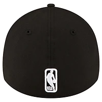 Men's New Era Black Sacramento Kings Logo 39THIRTY Flex Hat