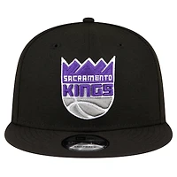 Men's New Era Black Sacramento Kings Official Team Color 9FIFTY Snapback Hat