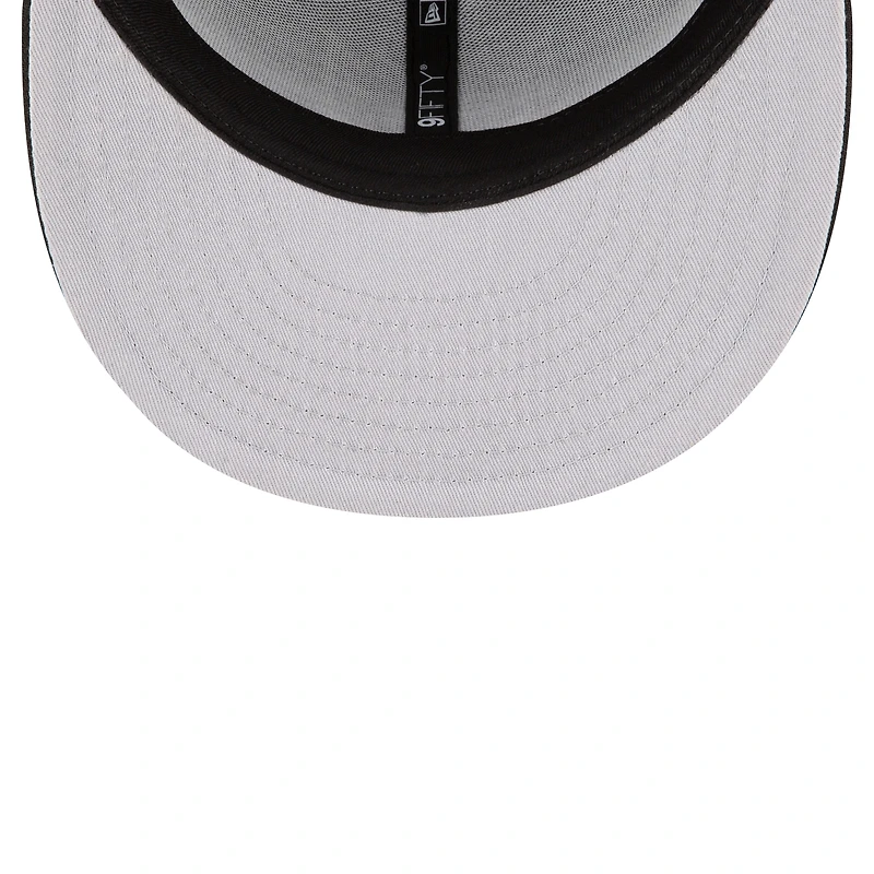 Casquette Snapback 9FIFTY noire de couleur officielle de l'équipe des Sacramento Kings New Era pour hommes