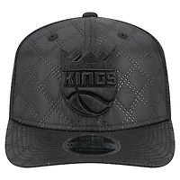 Casquette ajustable matelassée 9SEVENTY Trucker noire New Era pour homme des Sacramento Kings