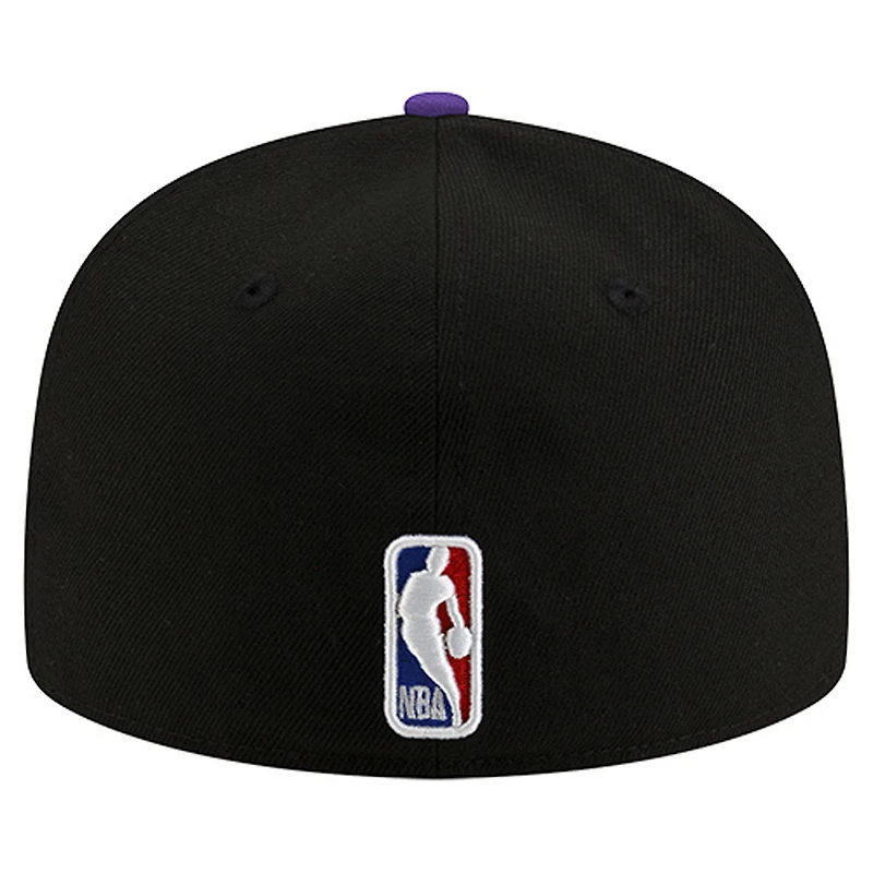 Men's New Era Black Sacramento Kings Statement Edition Jersey Hook 59Fifty Fitted Hat