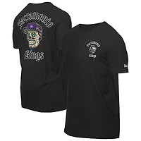 T-shirt noir New Era pour homme avec motif Sugar Skulls des Sacramento Kings