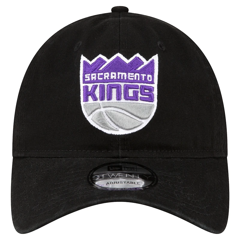 Casquette réglable noire Sacramento Kings Team 2.0 9TWENTY New Era pour hommes