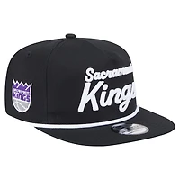 Casquette snapback noire New Era pour homme avec texte de l'équipe des Sacramento Kings