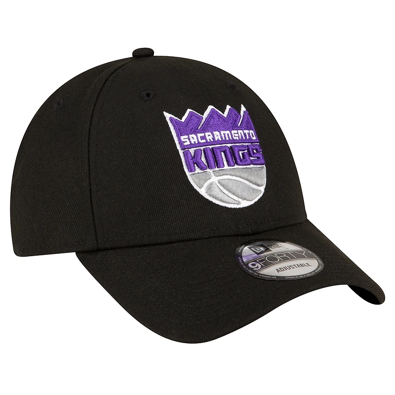 Men's New Era Black Sacramento Kings The League 9FORTY Adjustable Hat