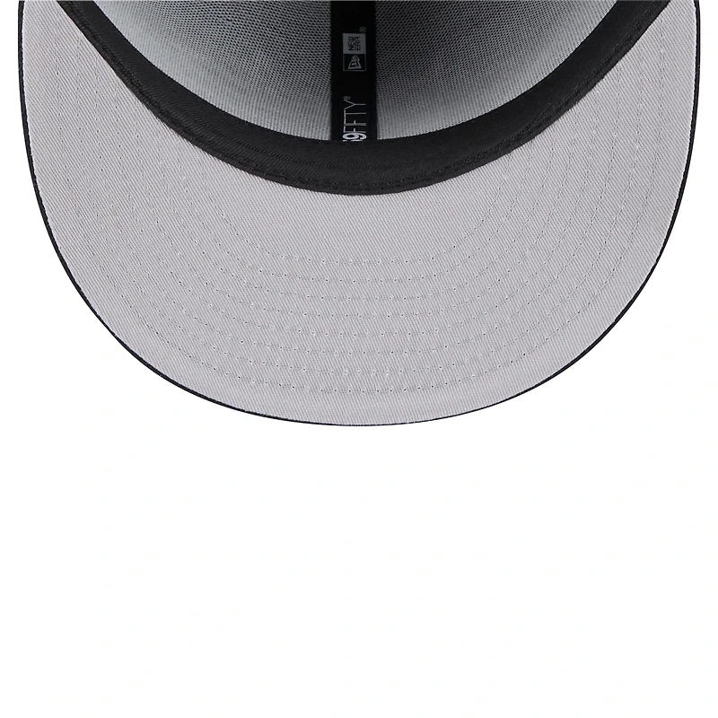 Casquette ajustée noire New Era Sacramento Kings Throwback Pennant 59FIFTY pour homme